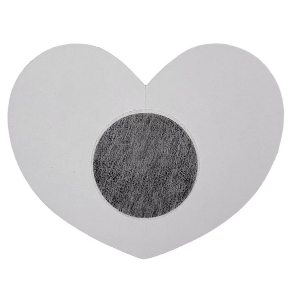 Heart Shaped Pasties Nipple Covers Self Adhesive 3 Pair Black - Picture 4 of 5